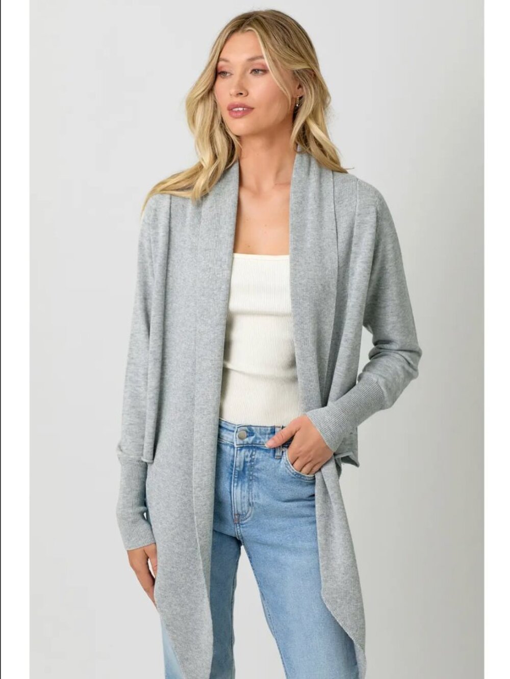 Mystree Soft Cozy Wool Blend Multiway Open Sweater Cardigan - Picture 11 of 12